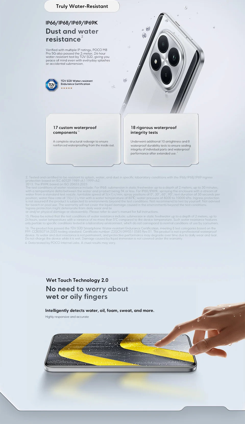 Nouveau smartphone POCO M8 Pro 5G version globale, Snapdragon 7s Gen 4, HyperCharge 100W, 6500mAh, écran 6,83 pouces 1,5K, NFC