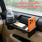 Boîte de rangement pour voiture avec porte-gobelet, porte-boissons, fente pour téléphone, support de rangement suspendu pour accessoires intérieurs de véhicule