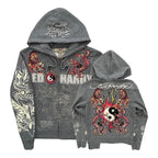 American Gothic Ro Skull Bones Oversized Hoodie Y2K Hip Hop Sle Streetwear No Brand Svel Other Material 00%