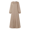 Robe musulmane du Ramadan Abaya ZANZEA, Kaftan décontracté pour femmes, robe longue plissée à manches longues, Hijab, Robe Femme, Vêtements islamiques, Eid Mubarek