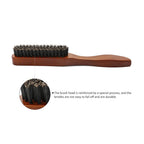 Manche en bois poils de sanglier barbe brosse outil de rasage brosse à cheveux en bois courbé hommes barbe rasage brosse coiffeur moustache brosses