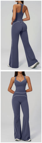 Ensemble de yoga 2 pièces pour femme, tenue de sport, vêtements de gym, ensemble soutien-gorge de sport et pantalon de course, vêtements de yoga et de sport pour femme