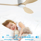 FUMANJIA Ventilateur de plafond CC ultra fin avec télécommande – Silencieux à 6 vitesses, 3 pales ABS, idéal pour les plafonds bas et les espaces minimisés (sans lumière)