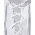 Chemise rétro à manches courtes pour hommes, en coton et lin, légère, respirante, couleur unie, hauts à la mode, col en v Pirate, chemises élégantes pour hommes