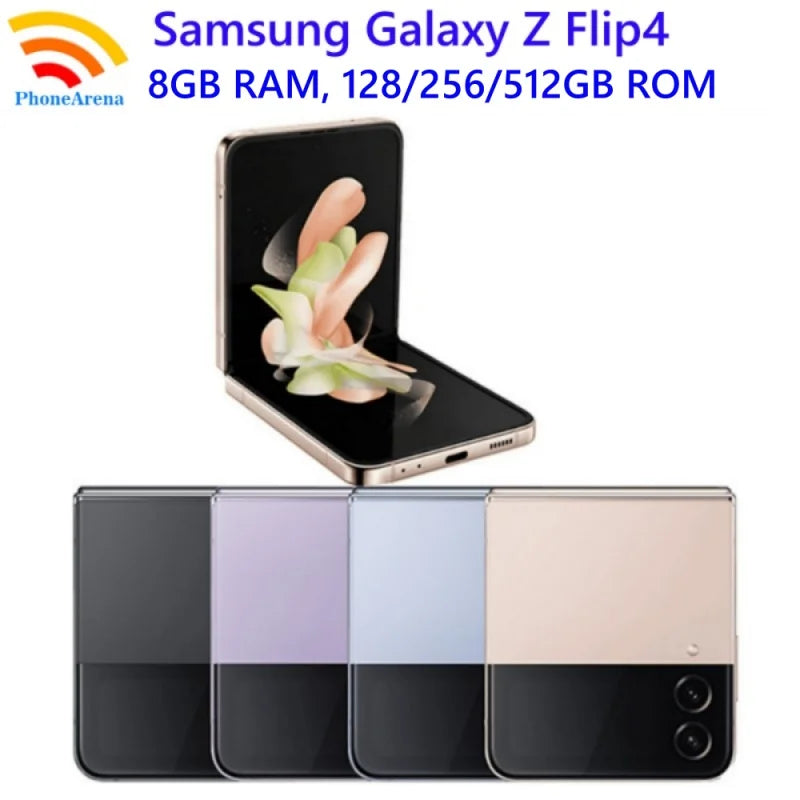Samsung Galaxy Z Flip4 Z Flip 4 5G F721B F721N F721U1 6.7 "RAM 8GB ROM 128/256/512GB NFC Snapdragon pliable 99% nouveau téléphone