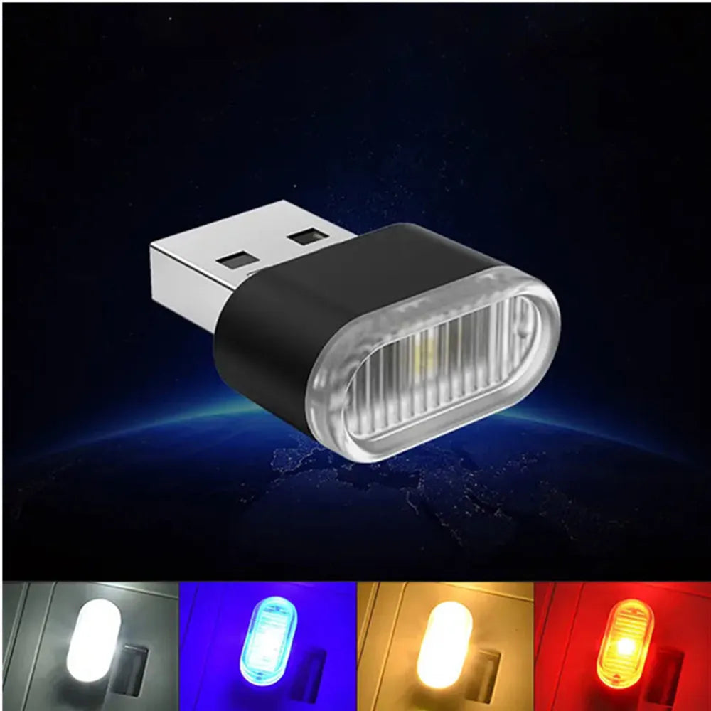 Mini USB LED lumières d'ambiance voiture intérieur néon lampe décorative éclairage de secours universel PC Portable Plug and Play