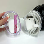 Mini sac de rangement Portable à fermeture éclair transparente, porte-clés poupée de dessin animé, jouet pour enfants, boîte mystère, organisateur pour écouteurs, chargeur, sac cadeau