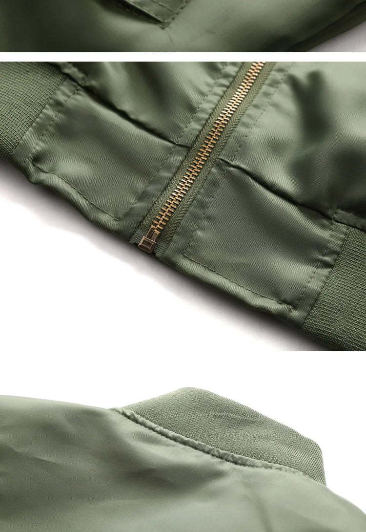 Veste bombardier pour hommes, nouvelle collection printemps-automne 2026, vestes de Baseball pour hommes, vêtements d'extérieur pour pilotes, manteau vert armée, fermeture éclair, uniforme tactique pour hommes