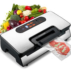 SucceBuy 90Kpa 130W Machine d'emballage alimentaire scelleuse sous vide avec 10 sacs sous vide gratuits pour la cuisine domestique scellage des aliments sous vide