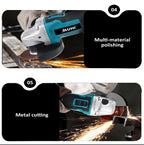 Makita – meuleuse d'angle électrique sans fil, 125mm, 20000 tr/min, Rechargeable, 4 vitesses, rectifieuse, Machine de découpe pour batterie 18V