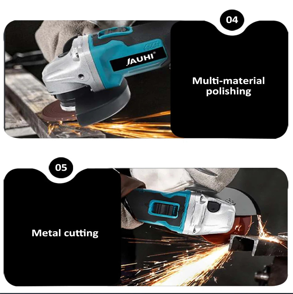 Makita – meuleuse d'angle électrique sans fil, 125mm, 20000 tr/min, Rechargeable, 4 vitesses, rectifieuse, Machine de découpe pour batterie 18V