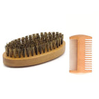 Ensemble de pinceaux de rasage portables pour hommes, poils de sanglier, barbier, brosse à barbe naturelle, peigne, ciseaux pour livres qualifiée aux, outil de coiffage