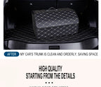Boîte de rangement pour coffre de voiture, grande capacité, outils multi-usages automobiles, sac de rangement, rangement, rangement, cuir, pliable pour l'urgence