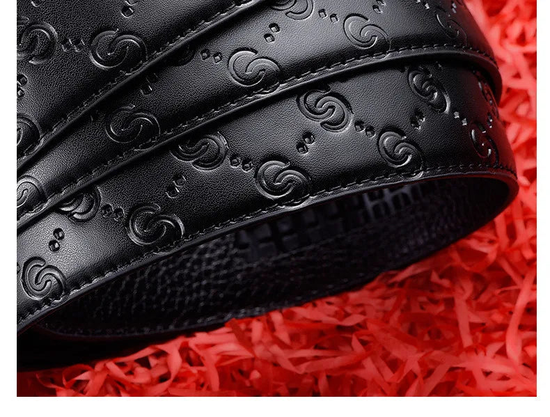 Ceinture pour hommes d'affaires de mode véritable marque de luxe ceinture à boucle en métal ceinture souple en cuir PU de haute qualité avec pantalon Cargo jean