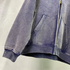 MAQVOB Vêtements de luxe de haute qualité, streetwear, vente en gros, tailles Euro et US, sweat à capuche entièrement zippé, lavé, teinture batik, printemps-automne