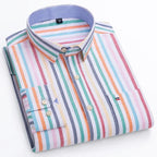 Chemise Oxford à manches longues pour hommes, grande taille 7xl, 100% coton, coupe cintrée, formelle, unie, à carreaux, vêtements de bureau élégants, nouvelle collection