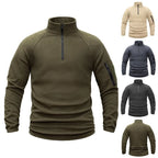 Vestes polaires tactiques pour hommes, vêtements militaires, vestes chaudes, pull à fermeture éclair, coupe-vent, sweat-shirt thermique de randonnée, manteaux épais