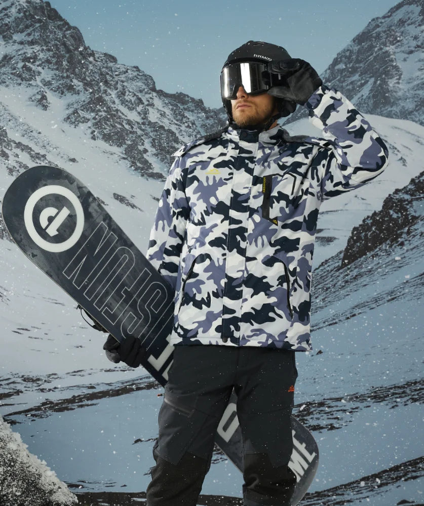 TACVASEN vestes de Ski d'hiver pour hommes manteaux polaires imperméables veste de Snowboard thermique isolée Parka imperméable avec capuche Parka homme