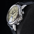 Sugess – montre-bracelet pour hommes, ST1908, mouvement à col de cygne, chronographe mécanique, véritable calendrier de phase de lune, cuir Vintage, nouveau 2026