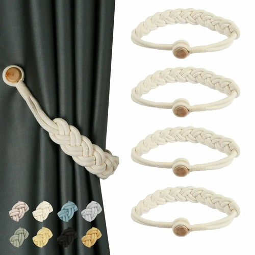 Accessoires De pièce De sangle De maintien De Cortina d'agrafe magnétique De Attache Rideau De torsion tissée à la main De Tie back De rideaux gordijn embrasses - FATAONAccessoires De pièce De sangle De maintien De Cortina d'agrafe magnétique De Attache Rideau De torsion tissée à la main De Tie back De rideaux gordijn embrassesSolutions MaisonFATAON