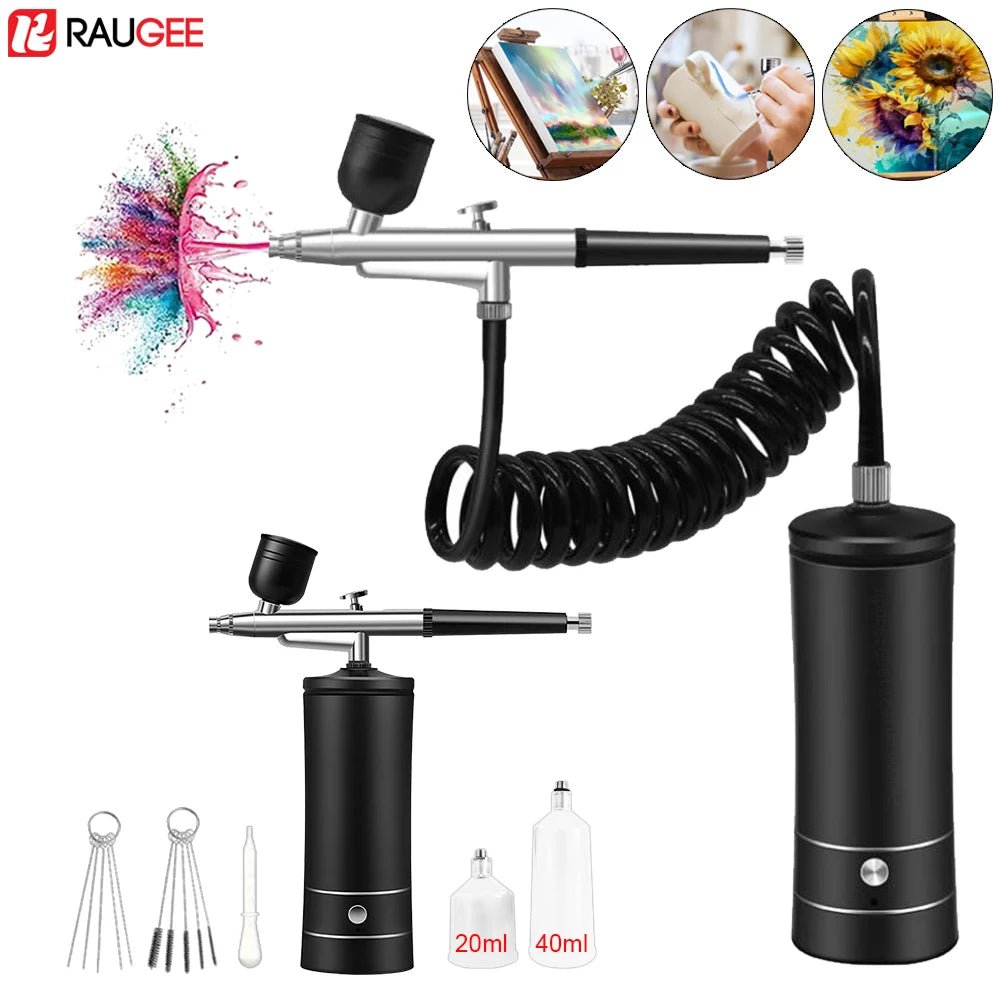 Aérographe avec compresseur aérographe peinture Mini pistolet de pulvérisation pour peinture modèle pistolet de pulvérisation aérographe compresseur pistolet de peinture - FATAONAérographe avec compresseur aérographe peinture Mini pistolet de pulvérisation pour peinture modèle pistolet de pulvérisation aérographe compresseur pistolet de peintureOutils & PerformanceFATAON