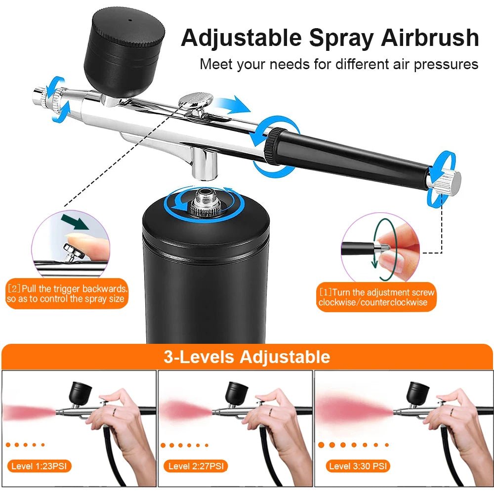 Aérographe avec compresseur aérographe peinture Mini pistolet de pulvérisation pour peinture modèle pistolet de pulvérisation aérographe compresseur pistolet de peinture - FATAONAérographe avec compresseur aérographe peinture Mini pistolet de pulvérisation pour peinture modèle pistolet de pulvérisation aérographe compresseur pistolet de peintureOutils & PerformanceFATAON