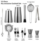 Agitateur à Cocktail en acier inoxydable, 13 pièces/ensemble, mélangeur à pince à glace, Kit de navigateur pour barmen de Boston, ensemble de Bars, outil de Bar professionnel - FATAONAgitateur à Cocktail en acier inoxydable, 13 pièces/ensemble, mélangeur à pince à glace, Kit de navigateur pour barmen de Boston, ensemble de Bars, outil de Bar professionnelSolutions MaisonFATAON
