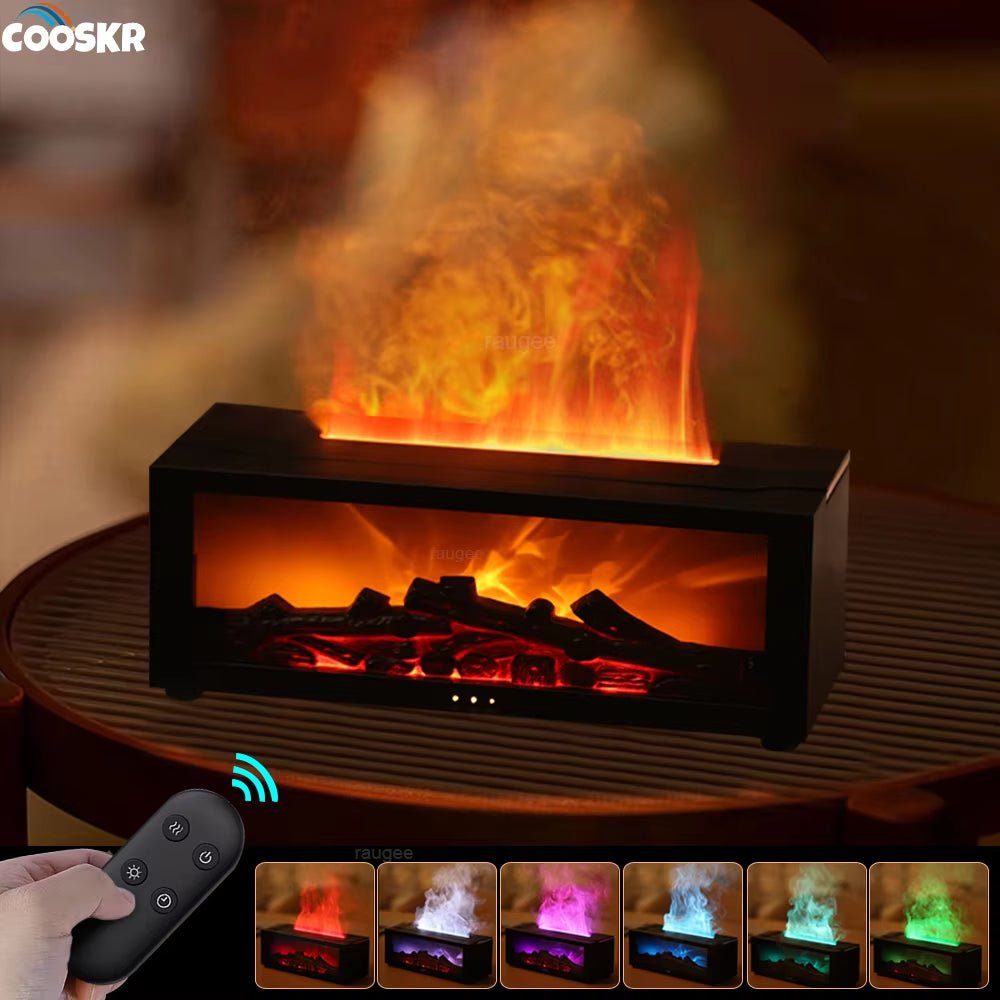 Air Humidifier Essential Oils Humidifiers Home Aroma Humidifier Flame Automatic Fragrance Diffuser with LED Light Remote Control - Fix & GoAir Humidifier Essential Oils Humidifiers Home Aroma Humidifier Flame Automatic Fragrance Diffuser with LED Light Remote ControlFix & Go