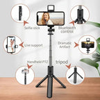 All In One Expandable Portable IPhone Tripod Selfie Stick Selfie Stick With Remote With Detachable BT Wireless Remote Compatible - Fix & GoAll In One Expandable Portable IPhone Tripod Selfie Stick Selfie Stick With Remote With Detachable BT Wireless Remote CompatibleVidéo & PhotoFix & Go