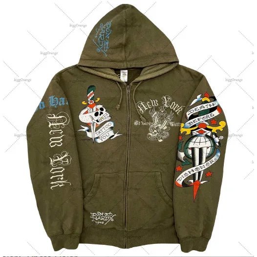 American Gothic Ro Skull Bones Oversized Hoodie Y2K Hip Hop Sle Streetwear No Brand Svel Other Material 00% - FATAONAmerican Gothic Ro Skull Bones Oversized Hoodie Y2K Hip Hop Sle Streetwear No Brand Svel Other Material 00%Mode HommeFATAON
