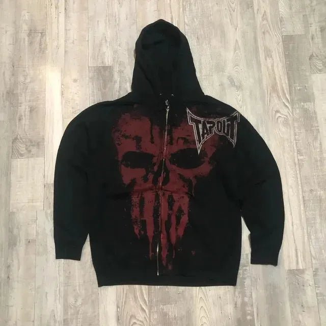 American Gothic Ro Skull Bones Oversized Hoodie Y2K Hip Hop Sle Streetwear No Brand Svel Other Material 00% - FATAONAmerican Gothic Ro Skull Bones Oversized Hoodie Y2K Hip Hop Sle Streetwear No Brand Svel Other Material 00%Mode HommeFATAON