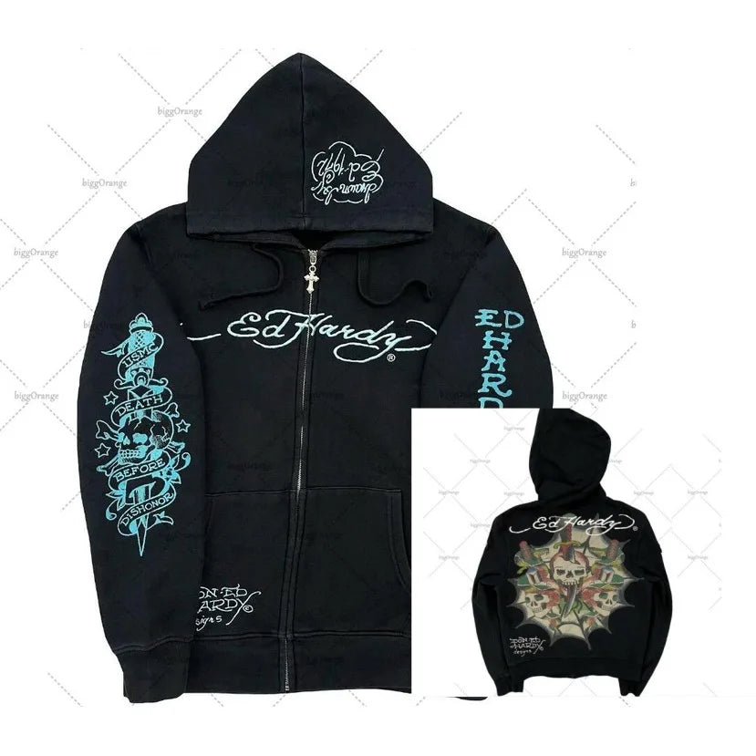 American Gothic Ro Skull Bones Oversized Hoodie Y2K Hip Hop Sle Streetwear No Brand Svel Other Material 00% - FATAONAmerican Gothic Ro Skull Bones Oversized Hoodie Y2K Hip Hop Sle Streetwear No Brand Svel Other Material 00%Mode HommeFATAON