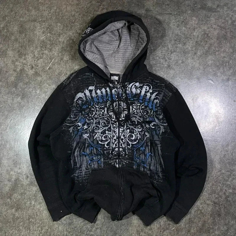 American Gothic Ro Skull Bones Oversized Hoodie Y2K Hip Hop Sle Streetwear No Brand Svel Other Material 00% - FATAONAmerican Gothic Ro Skull Bones Oversized Hoodie Y2K Hip Hop Sle Streetwear No Brand Svel Other Material 00%Mode HommeFATAON
