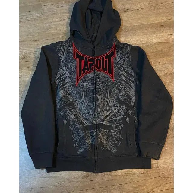 American Gothic Ro Skull Bones Oversized Hoodie Y2K Hip Hop Sle Streetwear No Brand Svel Other Material 00% - FATAONAmerican Gothic Ro Skull Bones Oversized Hoodie Y2K Hip Hop Sle Streetwear No Brand Svel Other Material 00%Mode HommeFATAON