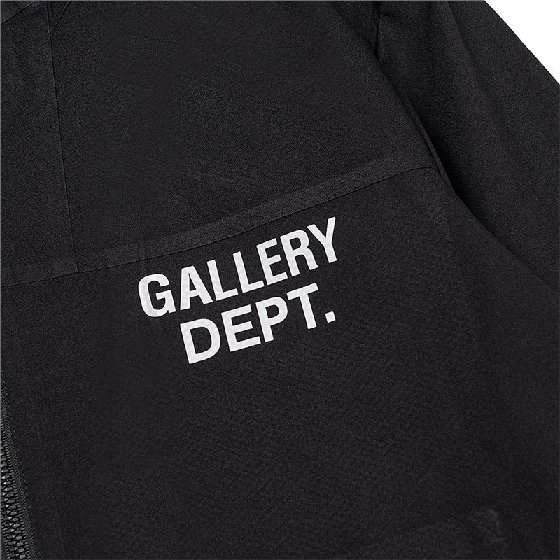 American High Street Gallery Dept Basic Letter Logo Printed Hooded Windbreaker Zipper Jacket Couple Trend - FATAONAmerican High Street Gallery Dept Basic Letter Logo Printed Hooded Windbreaker Zipper Jacket Couple TrendMode HommeFATAON
