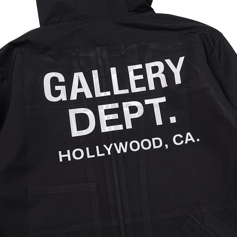 American High Street Gallery Dept Basic Letter Logo Printed Hooded Windbreaker Zipper Jacket Couple Trend - FATAONAmerican High Street Gallery Dept Basic Letter Logo Printed Hooded Windbreaker Zipper Jacket Couple TrendMode HommeFATAON