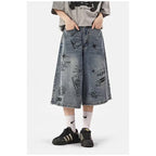 American Style High Street Fashionable Brand Summer Denim Shorts Men's Graffiti Jane Youth High Street Fashionable Fashionable Cropped Jeans - FATAONAmerican Style High Street Fashionable Brand Summer Denim Shorts Men's Graffiti Jane Youth High Street Fashionable Fashionable Cropped JeansMode HommeFATAON