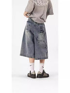 American Style High Street Fashionable Brand Summer Denim Shorts Men's Graffiti Jane Youth High Street Fashionable Fashionable Cropped Jeans - FATAONAmerican Style High Street Fashionable Brand Summer Denim Shorts Men's Graffiti Jane Youth High Street Fashionable Fashionable Cropped JeansMode HommeFATAON