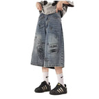 American Style High Street Fashionable Brand Summer Denim Shorts Men's Graffiti Jane Youth High Street Fashionable Fashionable Cropped Jeans - FATAONAmerican Style High Street Fashionable Brand Summer Denim Shorts Men's Graffiti Jane Youth High Street Fashionable Fashionable Cropped JeansMode HommeFATAON