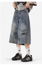 American Style High Street Fashionable Brand Summer Denim Shorts Men's Graffiti Jane Youth High Street Fashionable Fashionable Cropped Jeans - FATAONAmerican Style High Street Fashionable Brand Summer Denim Shorts Men's Graffiti Jane Youth High Street Fashionable Fashionable Cropped JeansMode HommeFATAON