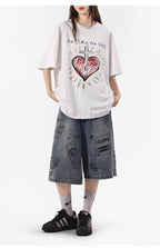 American Style High Street Fashionable Brand Summer Denim Shorts Men's Graffiti Jane Youth High Street Fashionable Fashionable Cropped Jeans - FATAONAmerican Style High Street Fashionable Brand Summer Denim Shorts Men's Graffiti Jane Youth High Street Fashionable Fashionable Cropped JeansMode HommeFATAON