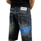 American Style Trendy Brand Retro Washed Old Scraped Denim Shorts Men's Summer New Slim-fit Ripped Five-point Pants - FATAONAmerican Style Trendy Brand Retro Washed Old Scraped Denim Shorts Men's Summer New Slim-fit Ripped Five-point PantsMode HommeFATAON