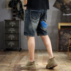 American Style Trendy Brand Retro Washed Old Scraped Denim Shorts Men's Summer New Slim-fit Ripped Five-point Pants - FATAONAmerican Style Trendy Brand Retro Washed Old Scraped Denim Shorts Men's Summer New Slim-fit Ripped Five-point PantsMode HommeFATAON
