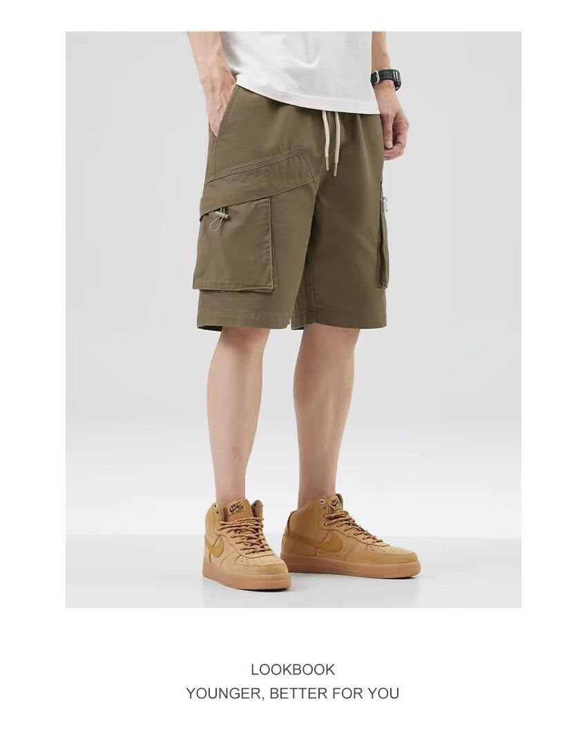 American-Style Zipper Pocket Cargo Shorts New High Street Casual Sports Pants Student Loose Five-Point Shorts Men's Large Size - FATAONAmerican-Style Zipper Pocket Cargo Shorts New High Street Casual Sports Pants Student Loose Five-Point Shorts Men's Large SizeMode HommeFATAON