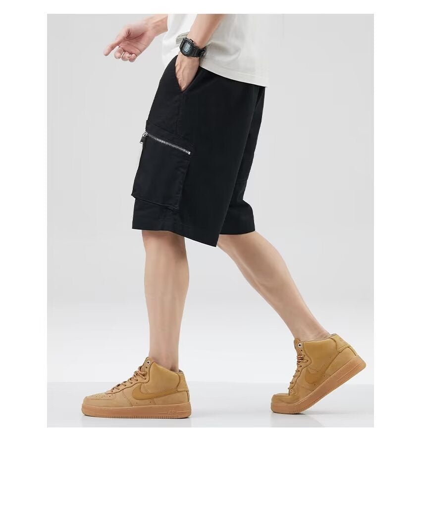 American-Style Zipper Pocket Cargo Shorts New High Street Casual Sports Pants Student Loose Five-Point Shorts Men's Large Size - FATAONAmerican-Style Zipper Pocket Cargo Shorts New High Street Casual Sports Pants Student Loose Five-Point Shorts Men's Large SizeMode HommeFATAON