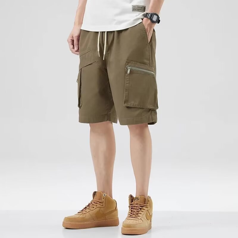 American-Style Zipper Pocket Cargo Shorts New High Street Casual Sports Pants Student Loose Five-Point Shorts Men's Large Size - FATAONAmerican-Style Zipper Pocket Cargo Shorts New High Street Casual Sports Pants Student Loose Five-Point Shorts Men's Large SizeMode HommeFATAON