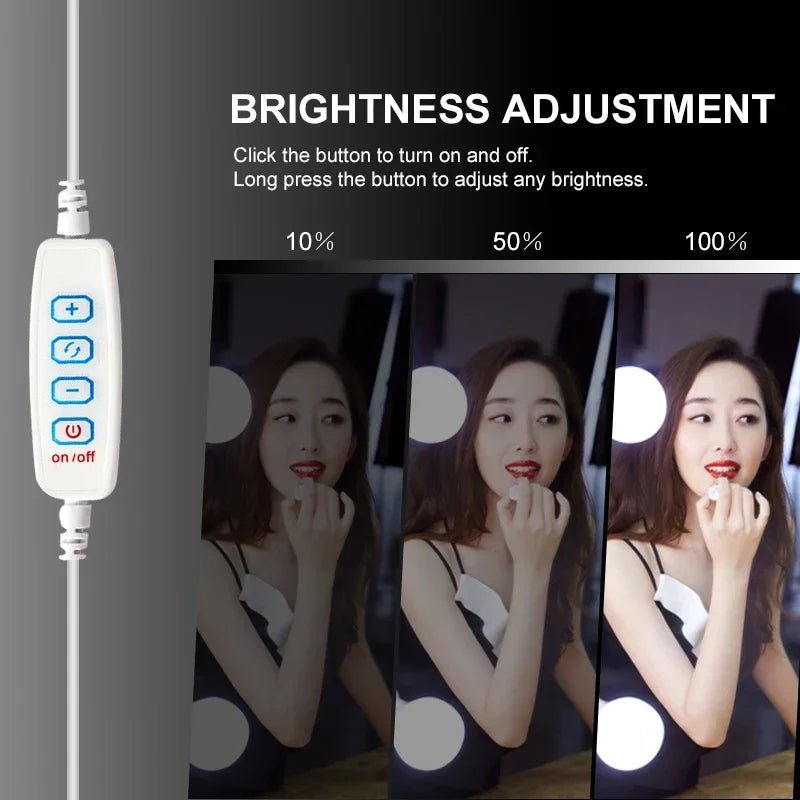 Ampoules LED détachables pour miroir de maquillage professionnel, alimentation USB, lumière pour miroir cosmétique, coiffeuse Hollywood, lumières de vanité - FATAONAmpoules LED détachables pour miroir de maquillage professionnel, alimentation USB, lumière pour miroir cosmétique, coiffeuse Hollywood, lumières de vanitéSolutions MaisonFATAON