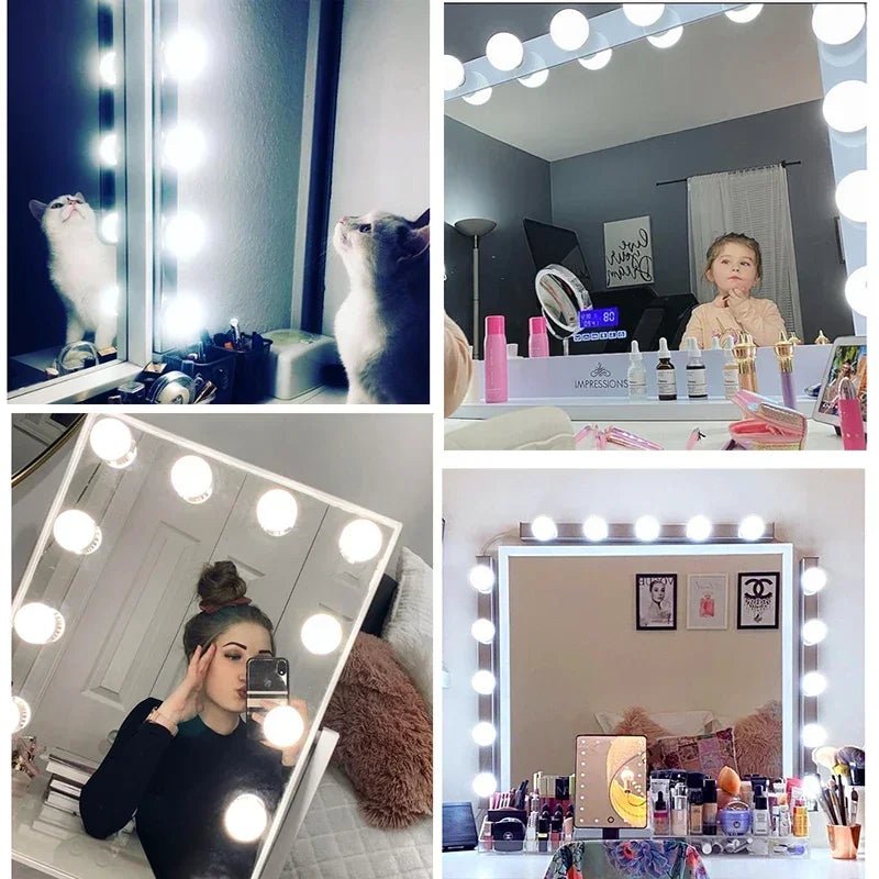 Ampoules LED détachables pour miroir de maquillage professionnel, alimentation USB, lumière pour miroir cosmétique, coiffeuse Hollywood, lumières de vanité - FATAONAmpoules LED détachables pour miroir de maquillage professionnel, alimentation USB, lumière pour miroir cosmétique, coiffeuse Hollywood, lumières de vanitéSolutions MaisonFATAON