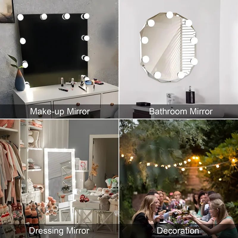 Ampoules LED détachables pour miroir de maquillage professionnel, alimentation USB, lumière pour miroir cosmétique, coiffeuse Hollywood, lumières de vanité - FATAONAmpoules LED détachables pour miroir de maquillage professionnel, alimentation USB, lumière pour miroir cosmétique, coiffeuse Hollywood, lumières de vanitéSolutions MaisonFATAON