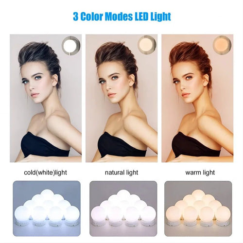 Ampoules LED détachables pour miroir de maquillage professionnel, alimentation USB, lumière pour miroir cosmétique, coiffeuse Hollywood, lumières de vanité - FATAONAmpoules LED détachables pour miroir de maquillage professionnel, alimentation USB, lumière pour miroir cosmétique, coiffeuse Hollywood, lumières de vanitéSolutions MaisonFATAON